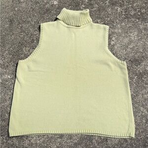 Karen Scott Light Lime Sleeveless Turtleneck Knit Top XL – Capsule Basic